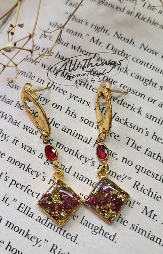 Garnet Glow Earrings