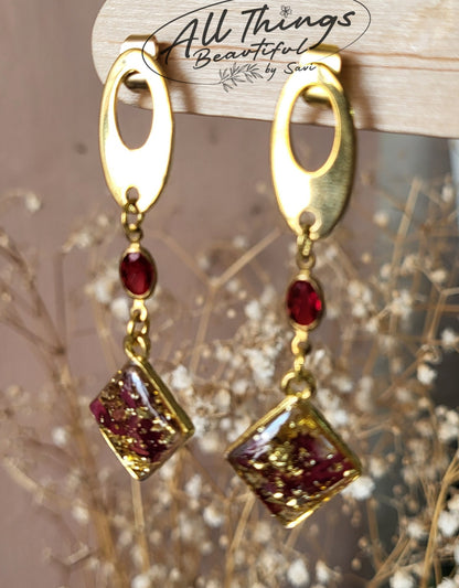 Garnet Glow Earrings