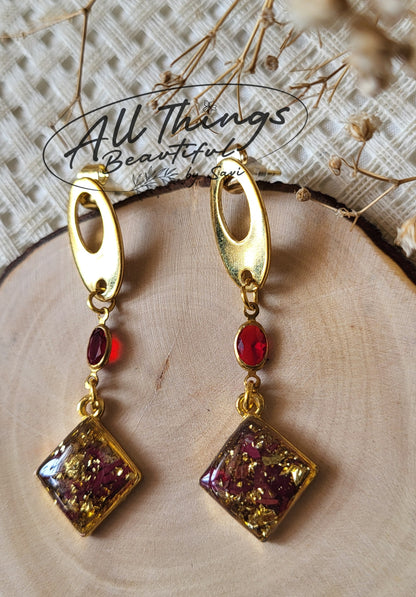Garnet Glow Earrings