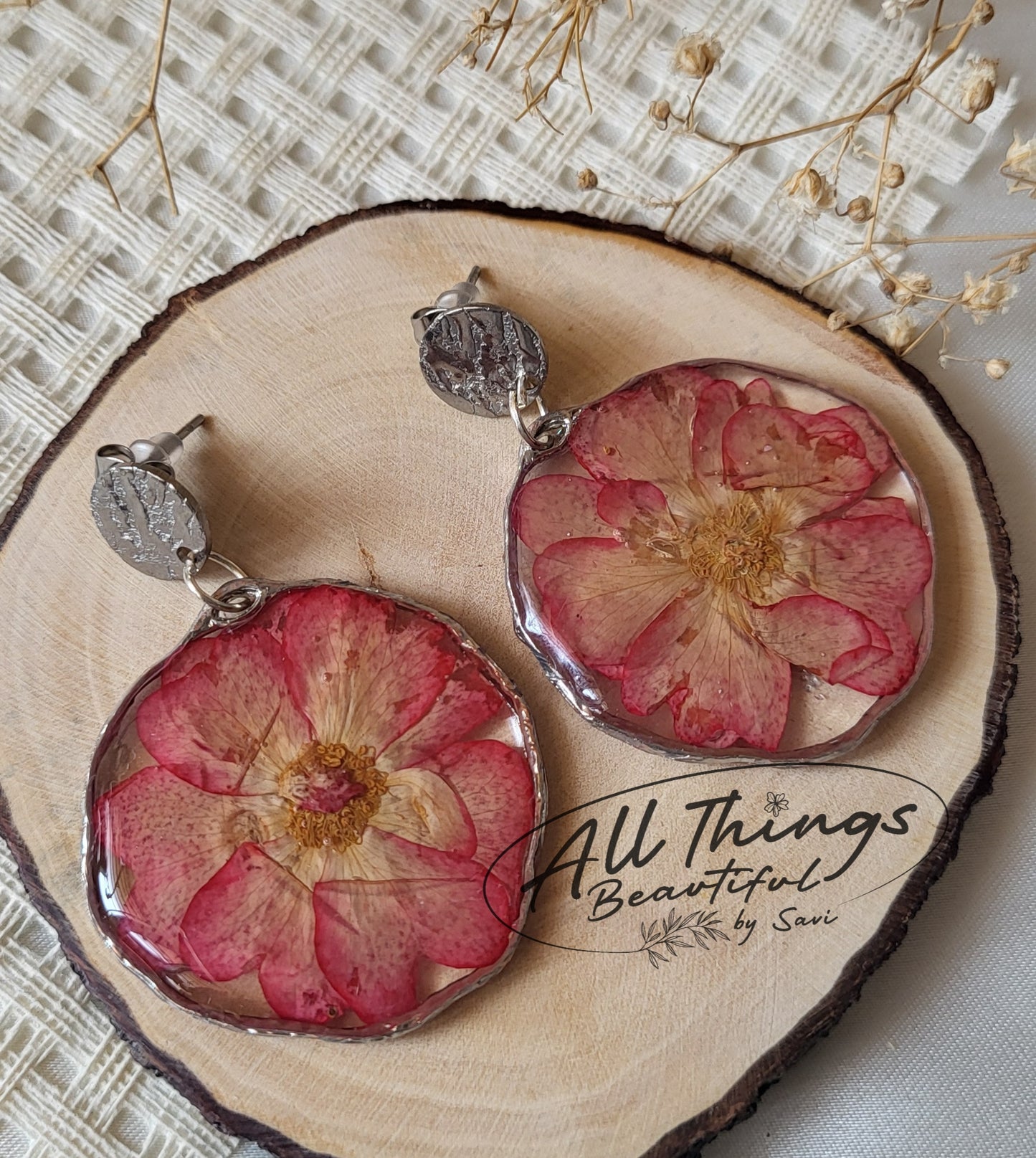 Blooming Rose Danglers