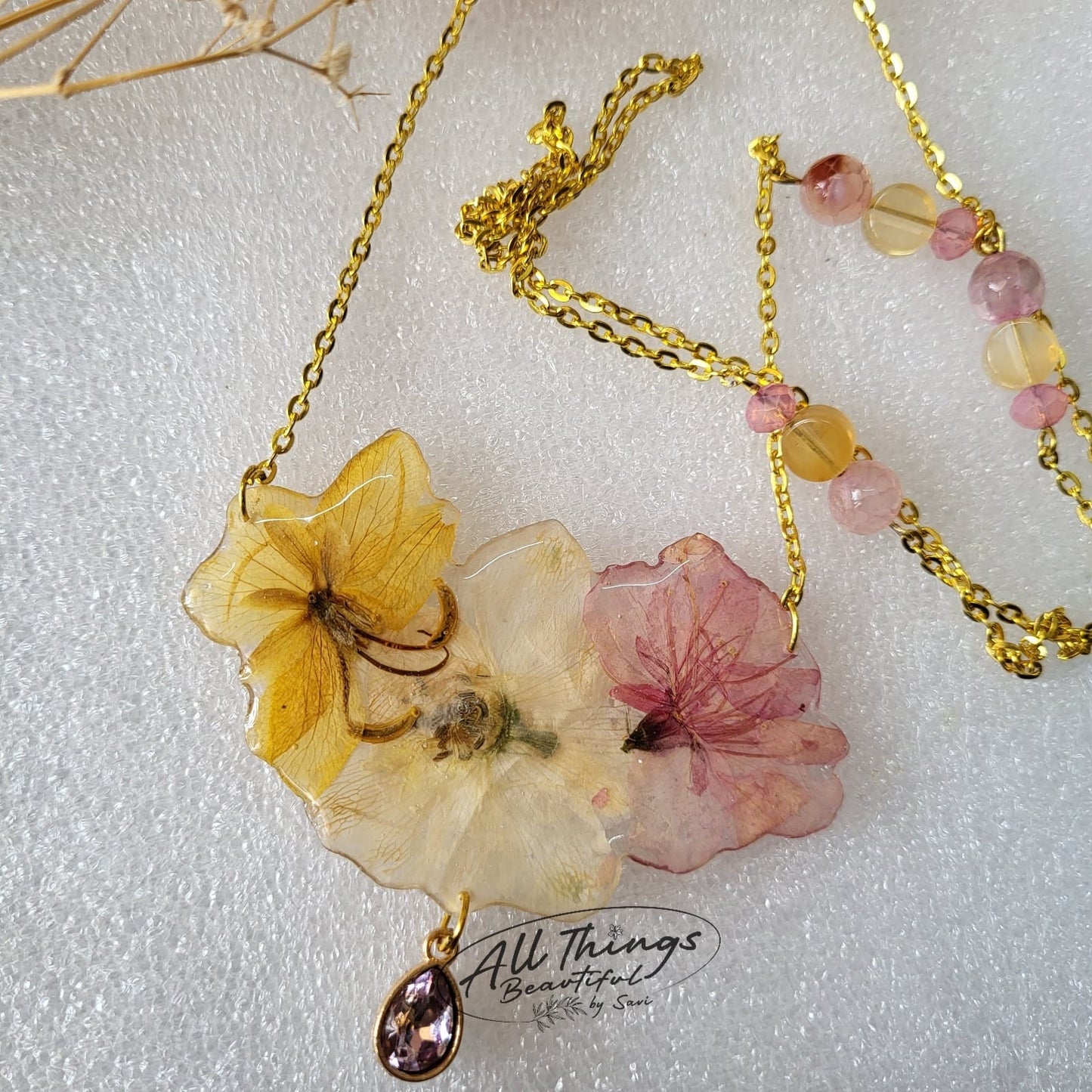 Honey Rose Blush Statement Necklace