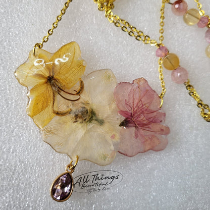 Honey Rose Blush Statement Necklace