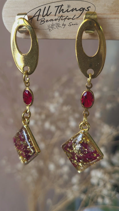 Garnet Glow Earrings