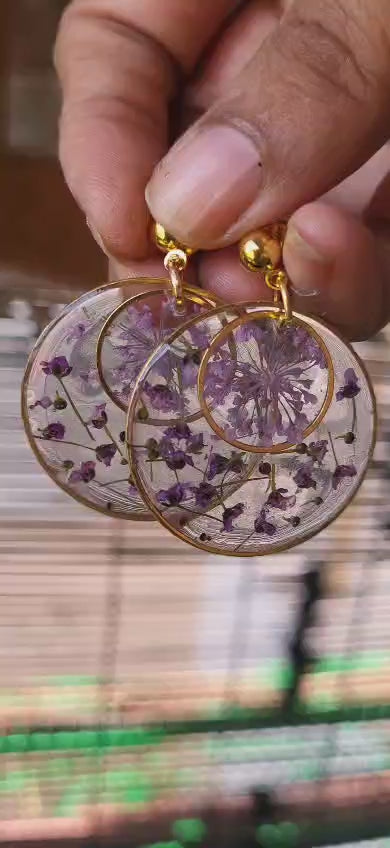 Violet Drift Earring