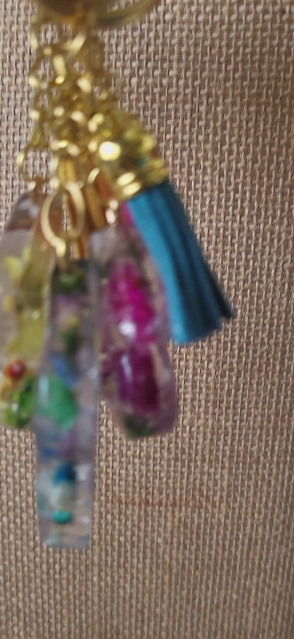 Floral/Ocean inspired Alphabet Keychain